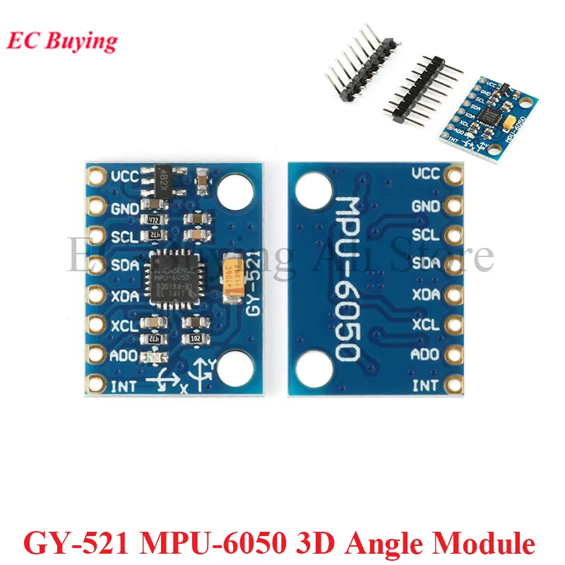 3 pcs ANGEEK GY-521 MPU-6050 MPU6050 Module 3 Axis gyro Sensor 3 Axis Accelerometer Module Gyro 6DOF Module 