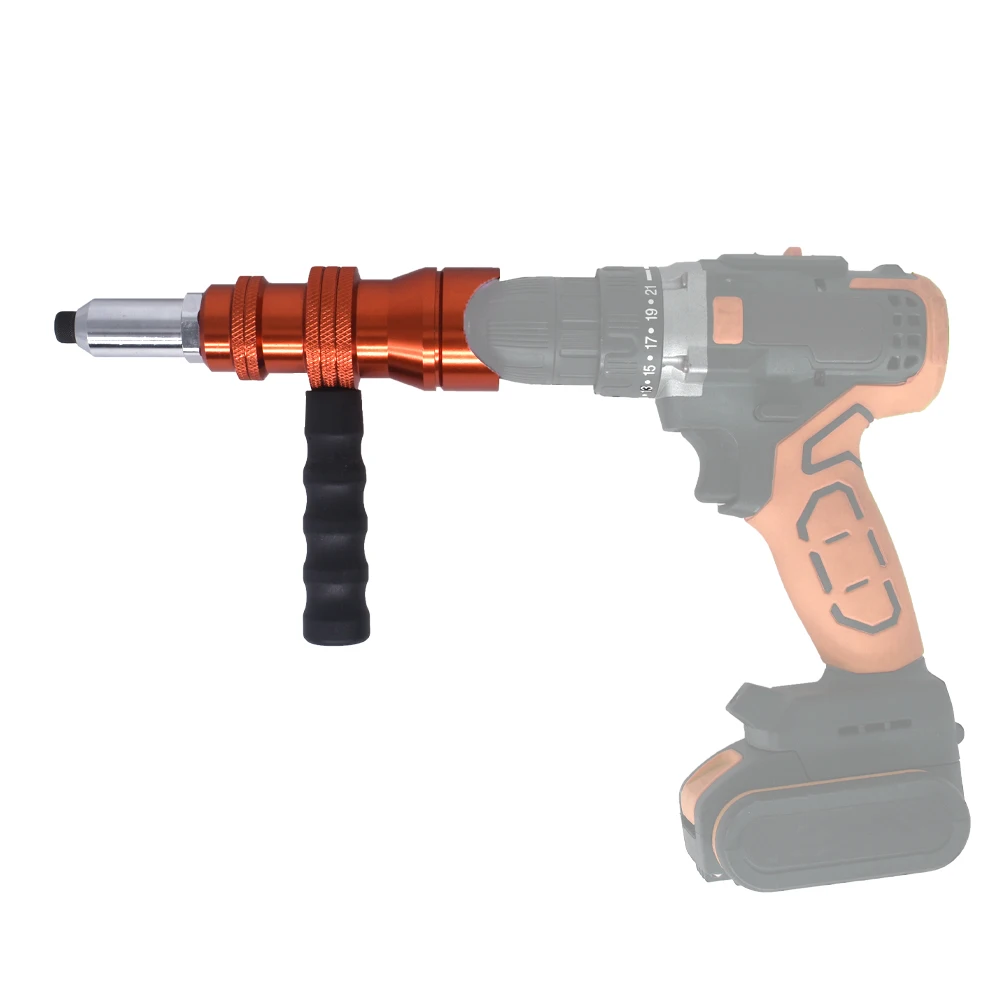 Upgrade Electric Rivet Gun 2.4mm-4.8mm Riveting Adapter Insert Cordless Drill Aluminum Rivet Nut Riveter Insert Nail Power Tools 3