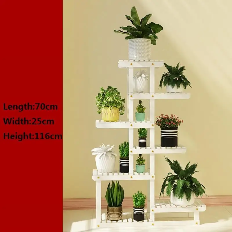 MODEL J Садовые полки для дерева Estante Para Plantas Huerto Urbano Madera открытый Dekoration стойки балкон Цветочная полка завод стенд - Цвет: MODEL J