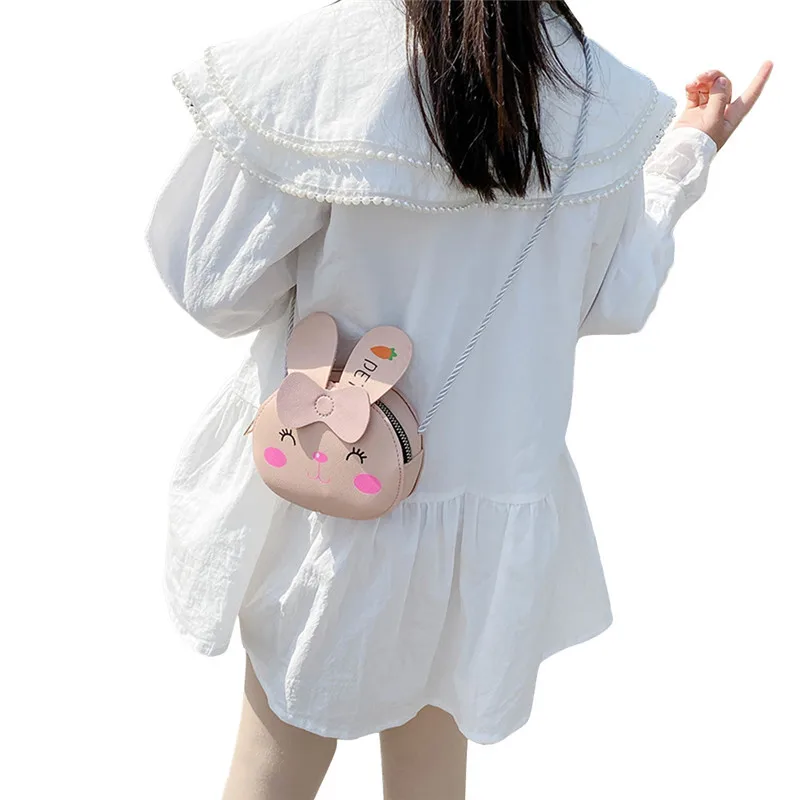 Bolso cruzado con diseño de gato para niños, cuero suave para niña pequeña de bandolera, bolso bandolera con cremallera, monedero de dibujos animados para mujer