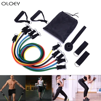 

Training Equipment Resistance Bands Set Workout Muscle Exercise Latex Bands Door Anchor Handles Ankle Straps Fitness Gym Boxing
