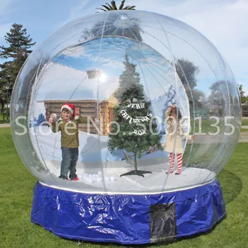 Cheap Hot Selling 2M 3M 4M Christmas Decor Airblown Inflatable Snow Globe Transparent Bubble With Blower