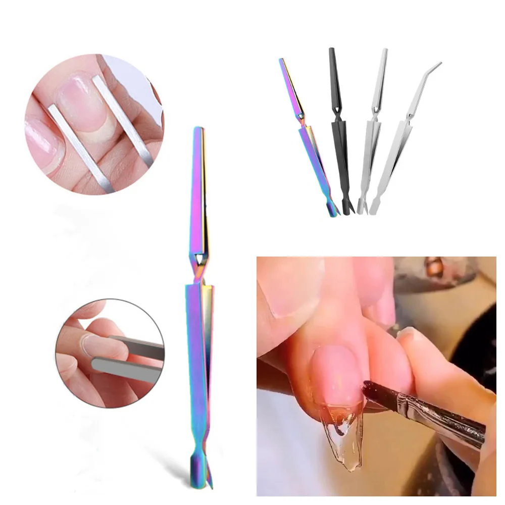 Acrylic Nail C Curve Pincher Pinching Tool Clamp Shaping Tweezers Extension Clips