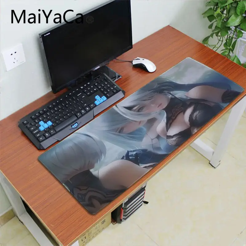 Maiyaca Nier Automata прочный резиновый коврик для мыши настольная клавиатура Аниме Коврик для мыши 700x300 мм геймер большой Офисный Компьютерный стол коврик - Цвет: Lock Edge 30X70cm