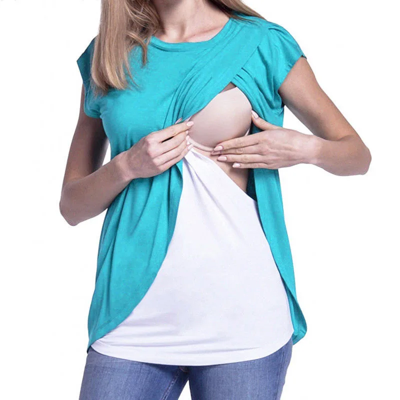 Wish AliExpress с перекрестной каймой,, женское платье, комбинированное, скрытое, крестовое, Одежда для беременных, одежда для кормления, Cl