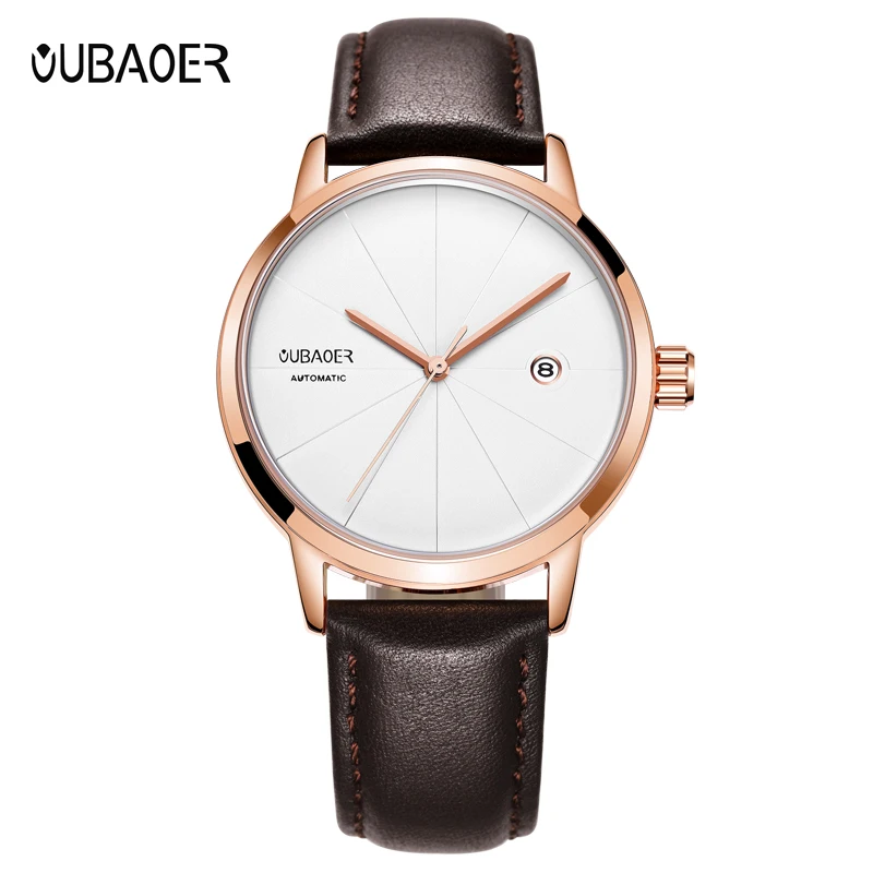 Relojes ochdin механические часы для мужчин s лучший бренд класса люкс автоматические механические часы для мужчин кожаные деловые часы