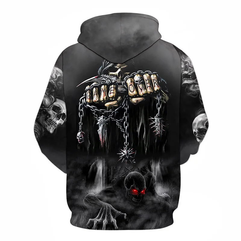 3d Skull Print Hoodie Long Sleeve Black Sweater Casual Sportswear Men's O Neck Pullover Street Oversized Clothes Hoodies Kids 3d Skull Print Hoodie Long Sleeve Black Sweater Casual Sportswear Men's O Neck Pullover Street Oversized Clothes Hoodies Kids