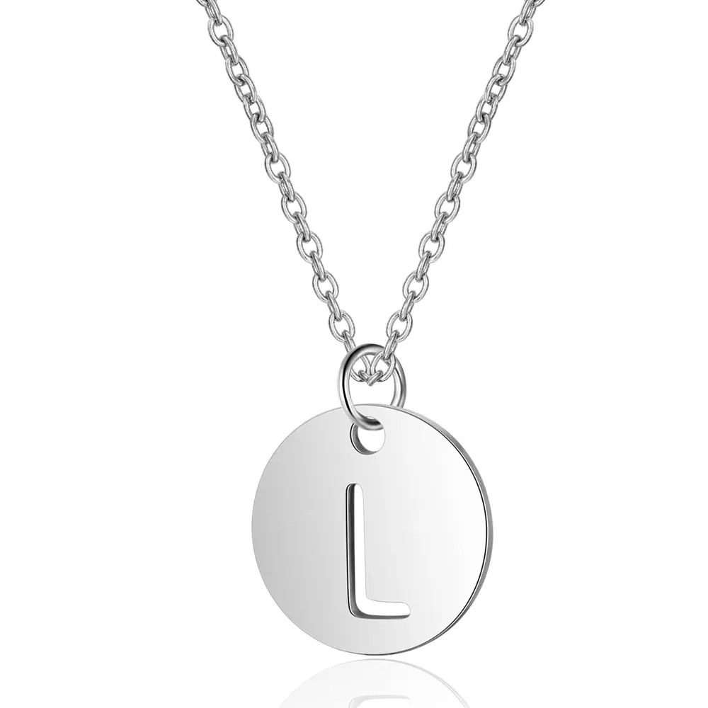 AAAAA качество нержавеющая сталь начальное название A-Z Шарм ожерелье для женщин никогда не ювелирные изделия tarnish ожерелье