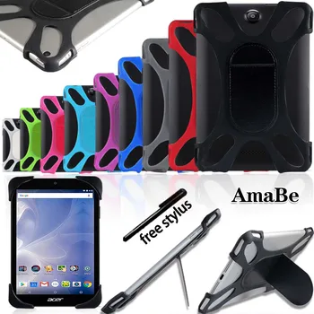

Tablet Case Silicone Stand Cover Case for Acer Iconia A1-830 /Iconia W4 /Predator 8 /Iconia Tab 8 Tablet+Stylus Protective Shell