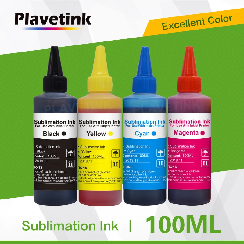 Plavetink 4 цвета x 100 мл универсальные сублимационные чернила для струйного принтера Epson, струйный принтер 400 мл, высококачественные чернила для теплопередачи