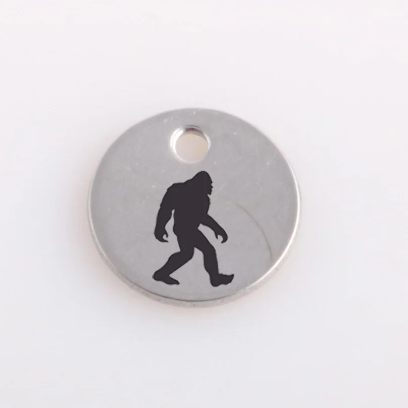 10 мм 20 шт. оптовая продажа милая Подвеска из нержавеющей стали Bigfoot сделай сам