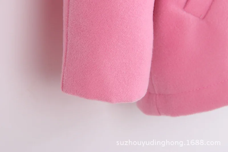 Girls Woolen Coat European And American Style Woolen Cloth GIRL'S Coat Autumn And Winter New Style Kids' Coat