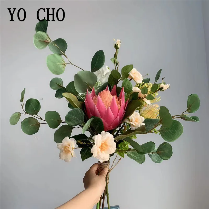 KING PROTEA ARTIFICIAL FLOWER FAKE PLANT DIY WEDDING BOUQUET PARTY DECOR ORNATE