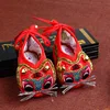 Retro Embroidery Silk Hademade Baby Tiger Shoes First Walkers Soft Sole Crib Shoes Chinese Style Newbon Baby Booties Red Yellow 1