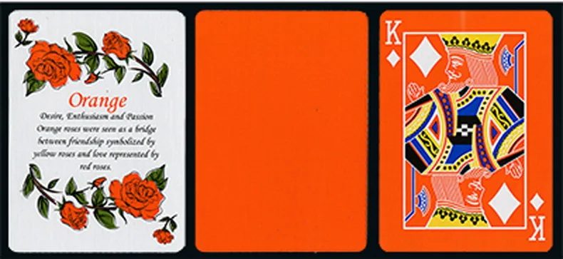 Tally Ho обратная Роза игральные карты вентилятор задняя красочная колода от Ellusionist творческие волшебные карты магический реквизит для игры в покер магические трюки - Цвет: Оранжевый