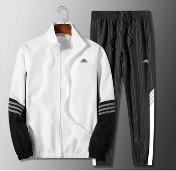 

Men's Zipper Gym TrackSuit Sport Jacket Suit Set Trousers Jogging Bottom Top Sweatsuits Blazer Train track suit Walk Jogger