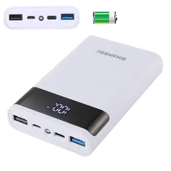 

2 USB Port Portable Power Bank Shell DIY Battery Fast Charger Box 5V 3A Power Bank Case 4x 18650 With LED Display ( No Battery )