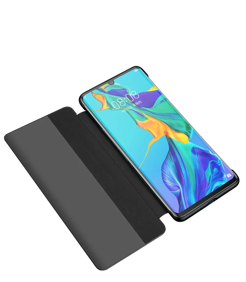 Чехол для Coque P30 P30Pro с умным окошком для просмотра пары, простой модный кожаный флип-чехол для huawei P30Pro, чехол для карты, защита от каркаса