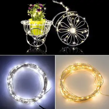 

10M 100LED Copper Wire Fairy LED String Light Warm/White Power +US Adapter Decor