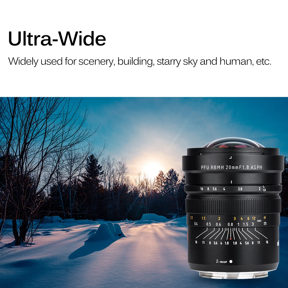 Viltrox PFU RBMH 20 мм F1.8 ASPH объектив камеры полный рамки ручной фокус широкий угол для Nikon Z Крепление камеры