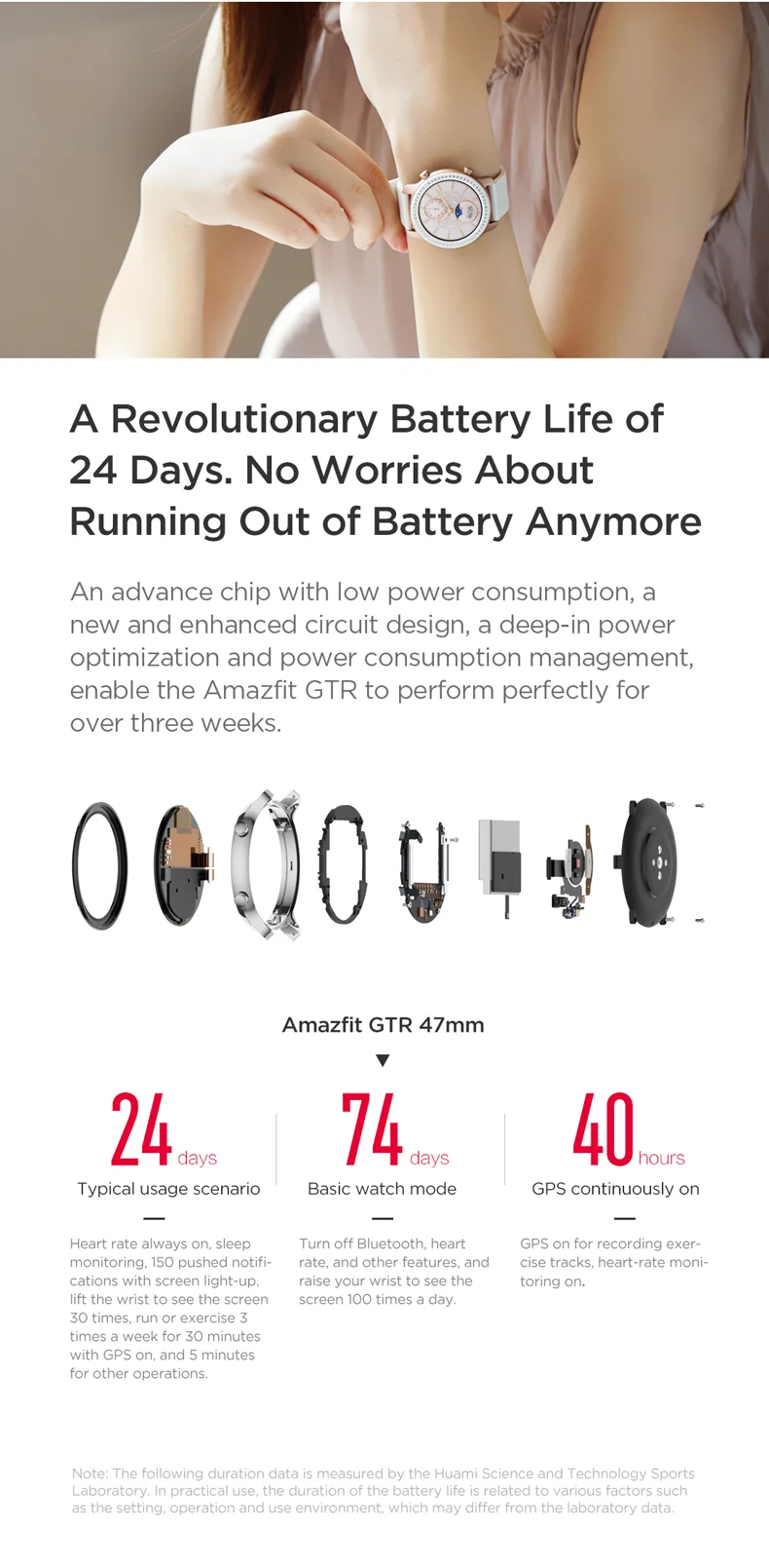 Блестящие новые Смарт-часы Amazfit GTR 42 мм, 5 АТМ, умные часы, 12 дней, батарея, управление музыкой, для Xiaomi, Android, IOS