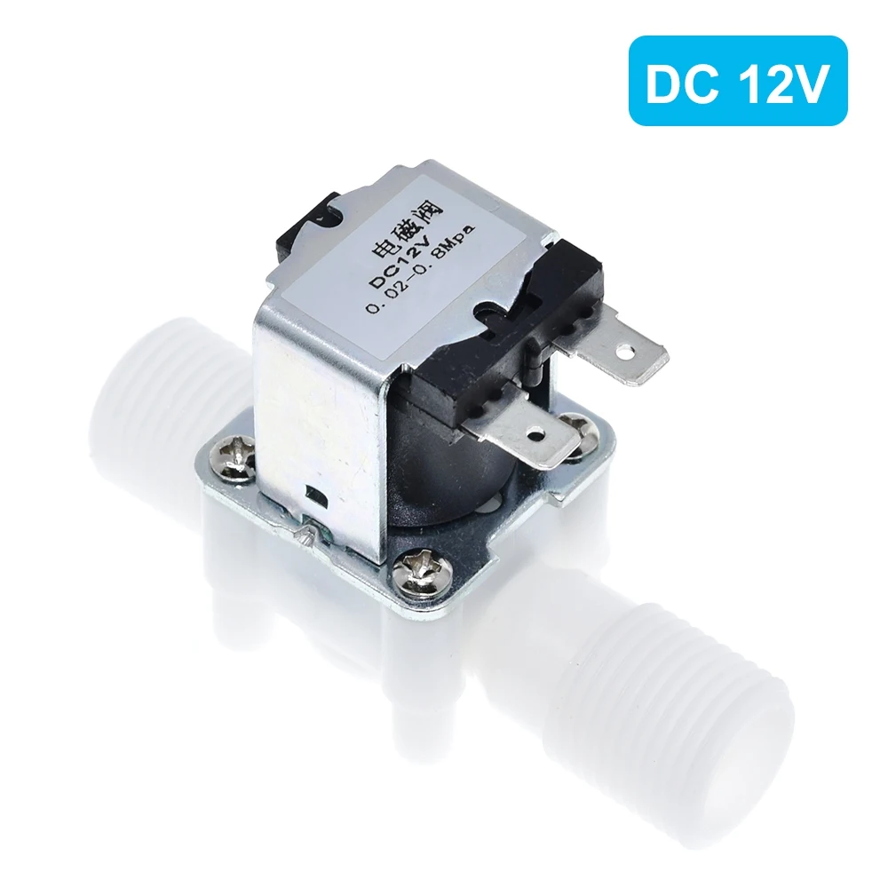 1/2" Plastic Solenoid Valve 12V 24V 220V Magnetic Washing Machine Dispenser Drinking Water Pneumatic Pressure Controller Switch