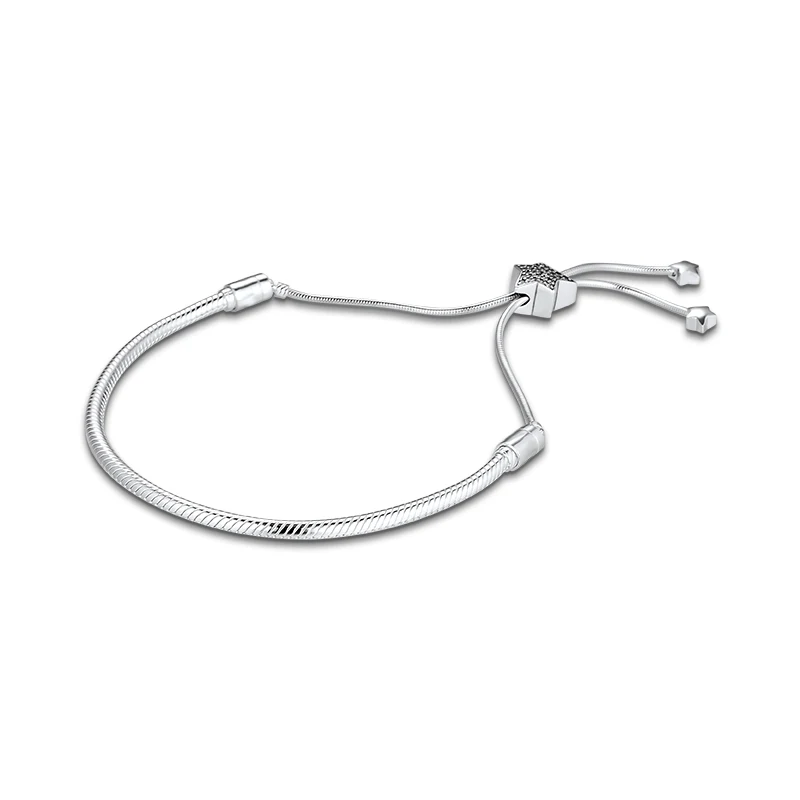 CKK браслет Pave Star браслет со слайдером для женщин Pulseira Feminina Masculina Pulseras Mujer серебряные 925 пробы ювелирные изделия