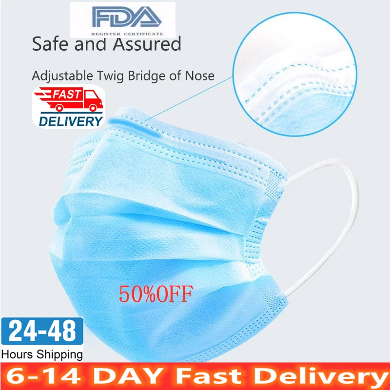 

Mouth Masks Anti Dust Face Mask Disposable Mask Filter 3-laye Anti-Dust Meltblown Cloth Masks Earloops Masks Protective