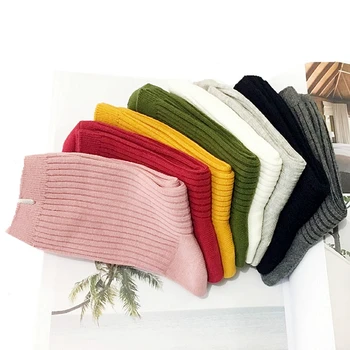 

New Color Harajuku Retro Women Lady Cotton Loose Socks Winter In Tube Korean Purple Blue Yellow Pink Designer Christmas Cute