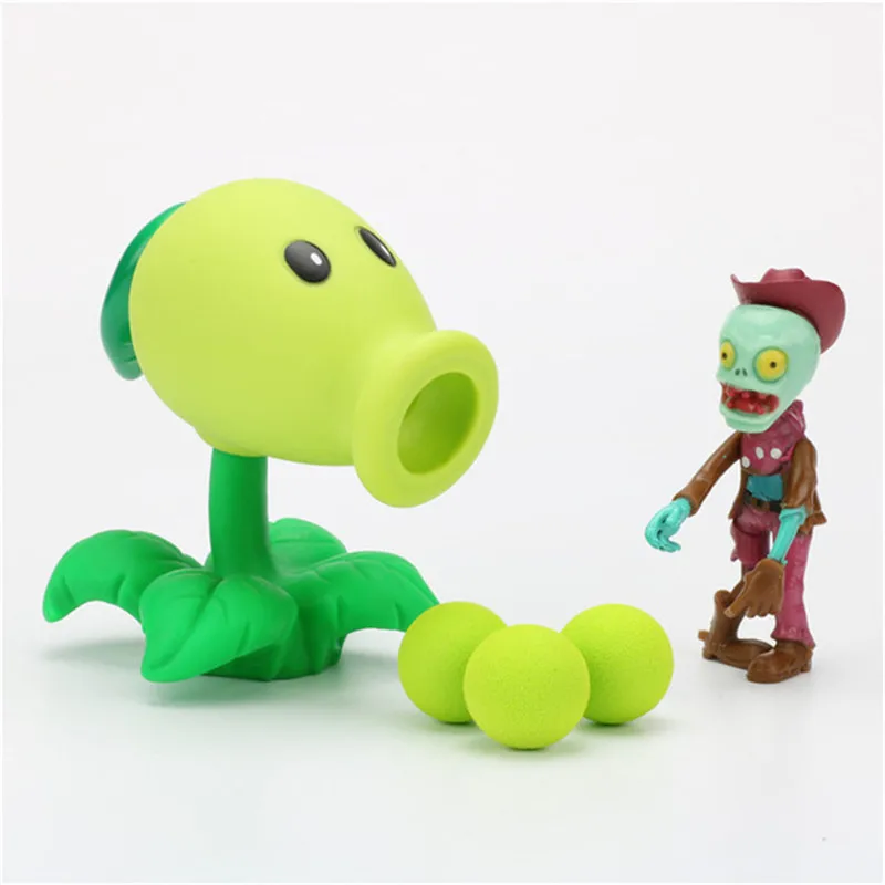 28 стилей Растения против Зомби Фигурки игрушки для детей PVZ Peashooter гороховый шутер красный чили Запуск растения фигурка модель игрушки - Цвет: 1