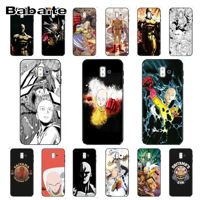Чехол для телефона one-punch man из ТПУ черный чехол samsung Galaxy j6 plus A6 A8 A9 A10 A30 A50 Coque Shell |