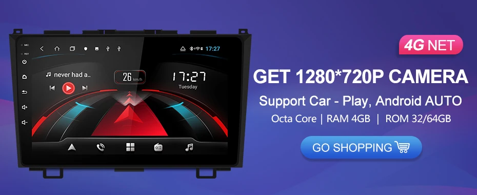 Discount Isudar 1 Din Android 9 Auto Radio For Honda/CR-V/CRV 2006-2011 Car Multimedia Player Octa Core RAM 4G ROM 64G GPS Camera DVR DSP 0