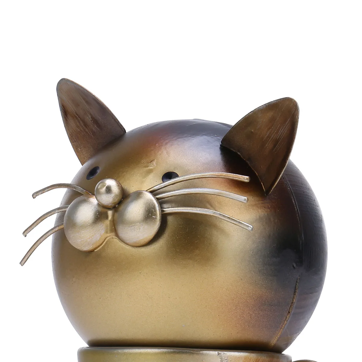 Tooarts Cat Забавный орнамент Железный животный художественный Декор ручной работы вращающаяся Съемная голова украшение для дома и стола идеальный подарок