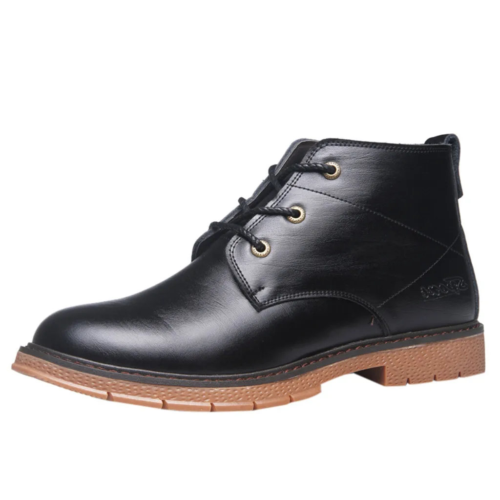 new men's Latin dance shoes modern dance hall tango shoes Round Toe Lace-Up Boots Business Shoes Flat Tango Shoes#g3