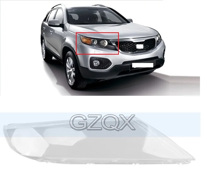 CAPQX Новинка для KIA Sorento 2009 2014 2 4 передний налобный фонарь крышка фары абажур яркий