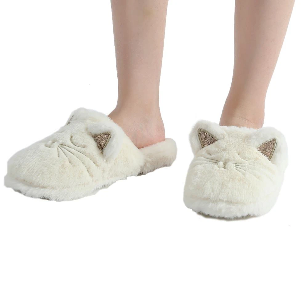 White cat slippers Clearance