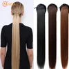 MEIFAN Synthetic 85CM Long Straight Drawstring Ponytails Clip on Hair Tail Extension Natural Wrap Round Fake Hair Pieces ► Photo 1/6