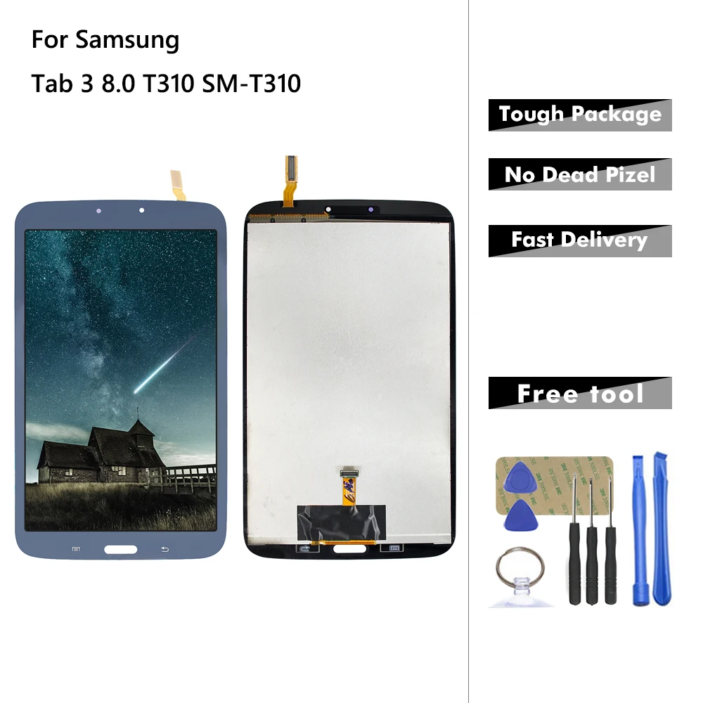 

For Samsung Galaxy Tab 3 8.0 T310 SM-T310 WIFI LCD Display Touch Screen Digitizer Panel Sensor Assembly Repair Part + Tools