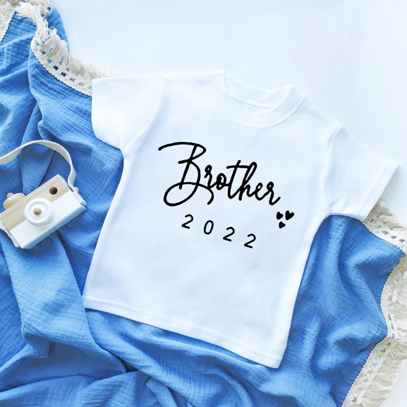 2022 Baby Announcement Toddler Shirt Big Brother Sister TShirt Big Brother/Sister Loading 2022 T Shirt Sibling Shirt Drop Ship t shirt baby boy	
