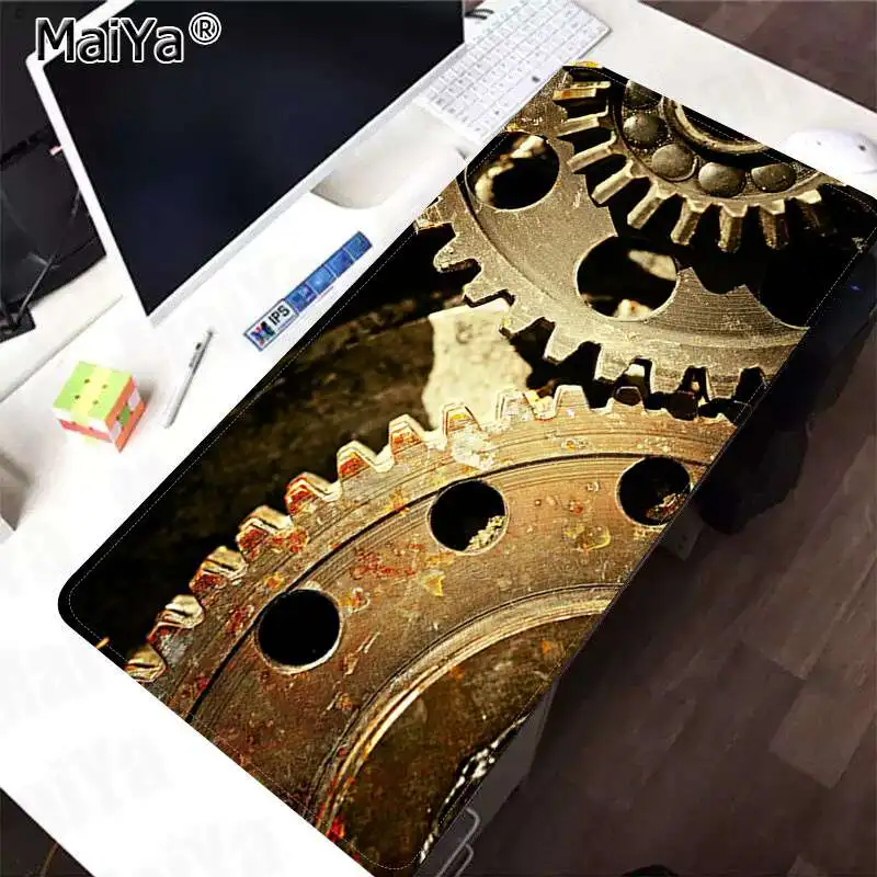 Maiya Нескользящие PC шестерни Механическая техника Металл Прочный резиновый коврик для мыши коврик большой коврик для мыши клавиатуры коврик