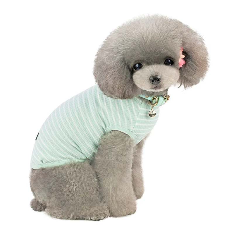 Dog Vest Of Sleeves 2 Legs Pet Spring Summer Classical Stripes Small Medium Dogs Short T-shirt | Дом и сад