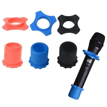 

1Set Soft Silicone Microphone Skidproof Case Anti-slip Base Non-skid Ring KTV Replacement Drop Resistance Circle