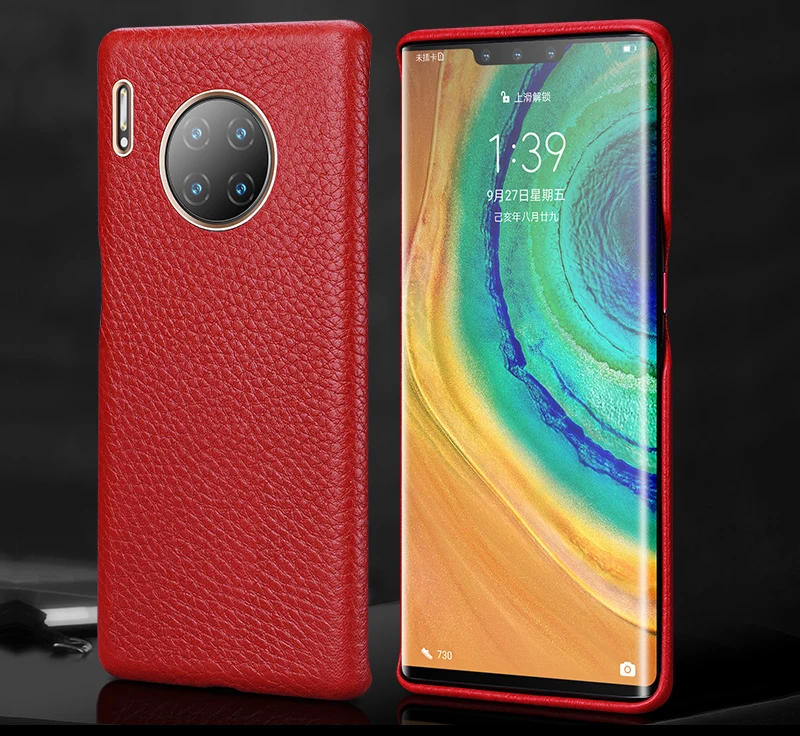 XOOMZ чехол для huawei mate 30 Pro Capa Роскошный чехол из натуральной кожи для huawei mate 30/Pro Чехол для телефона - Цвет: Красный