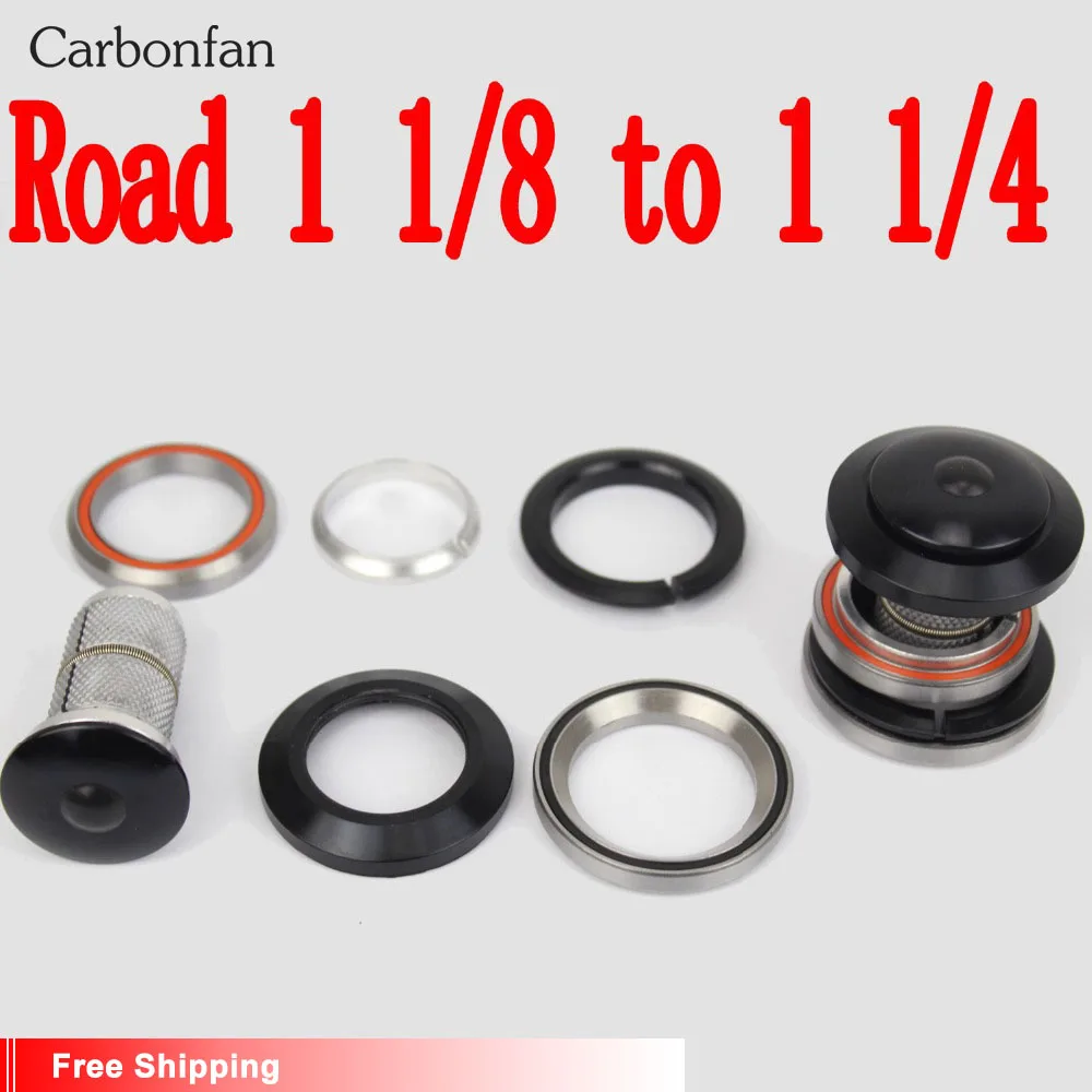 Carbonfan Free Shipping Expander Cap Headset 1-1/8'' to 1-1/4&quot Steel Crown Race for Road Bike Fork Integrated Bicycle Steerer Tu |