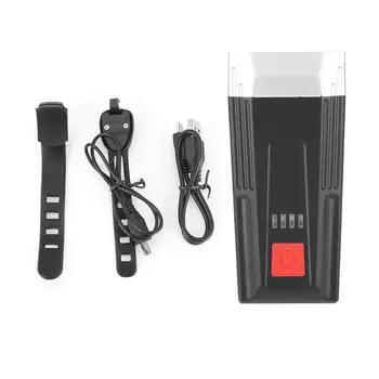 

Waterproof bike LED flashlight to charge the front light horn high brightness Intelligent alarm bike equipment to warn of