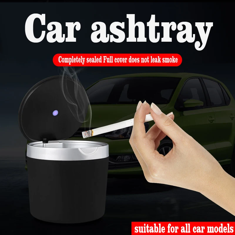 Автомобильная пепельница светодиодный светильник Керамика Портативный непригорающий бездымный противень