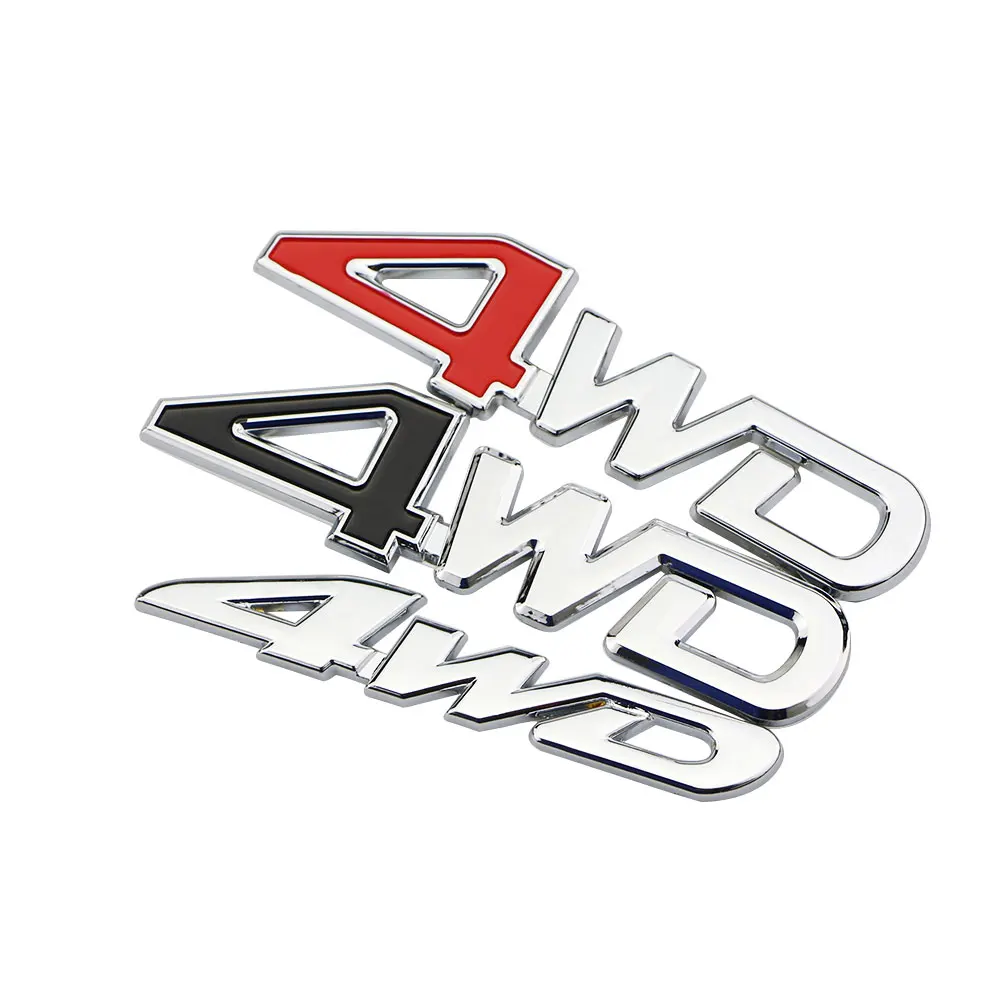 

DAEFAR Car Metal Chrome 4WD Displacement Emblem Badge All Wheel Drive Auto sticker Auto Accessory