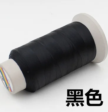 black 2 rolls 210D высокая прочность толстая нейлоновая швейная нить для швейной машины кожаный диван Холст Джинсы Брюки diy аксессуары 21colors1395 - Цвет: black 2 rolls