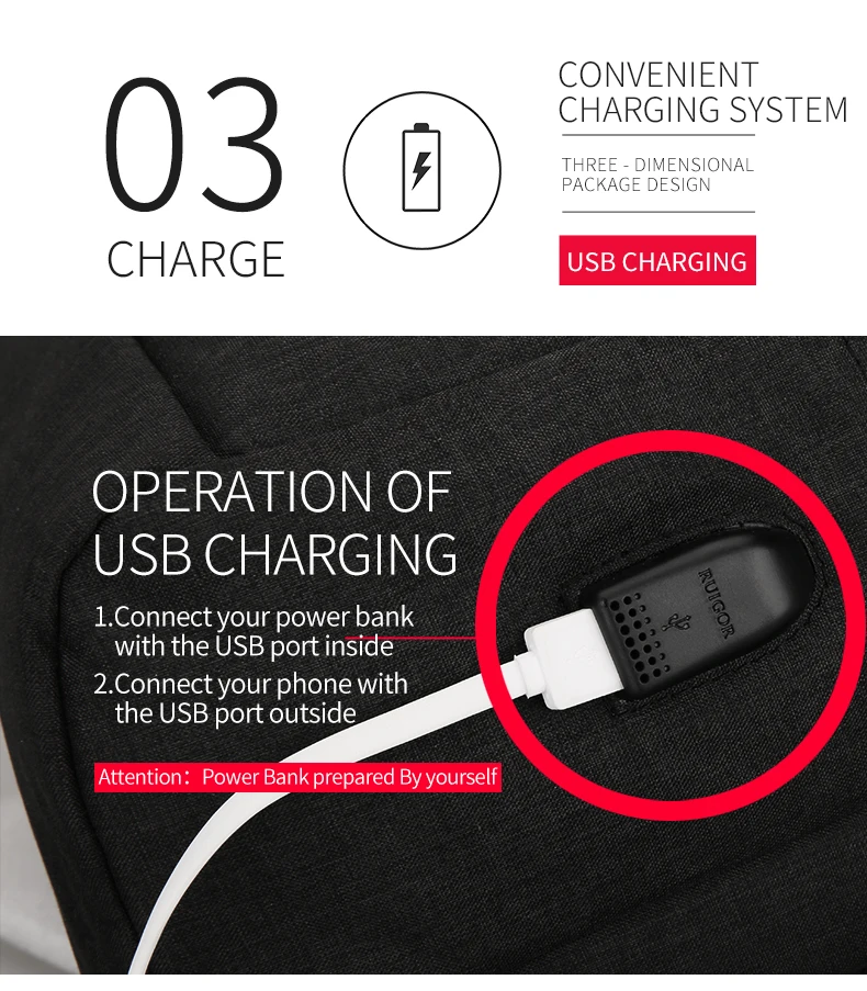 Mark Ryden Новое поступление Usb зарядка Анти-Вор рюкзак бизнес досуг открытый водонепроницаемый модный портативный мужской мешок