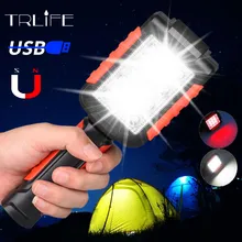 12SMD+ 9LED USB портативный фонарь рабочий фонарик для осмотра факел лампа с магнитом батареи и зажимом для аварийного ремонта автомобиля